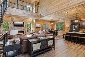 Cabin, 4 Bedrooms | Living area - Iron Mountain Lodge 4 Bedroom Cabin by RedAwning (Sevierville)