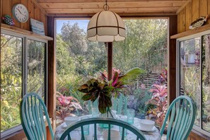 House, 1 Bedroom | Private kitchen | Fridge, microwave, oven, coffee/tea maker - Peace Of Paradise 1 Bedroom Cabin by RedAwning (Keaau)