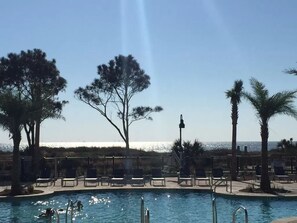 Outdoor pool, a heated pool