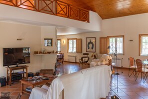 Smart TV, fireplace, DVD player, table football