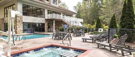 A heated pool