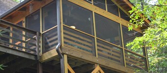 Lindal cedar home located next to Dupont State Recreational Forest.