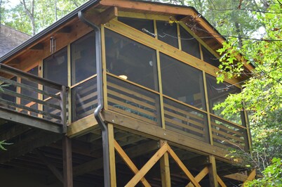 Lindal cedar home located next to Dupont State Recreational Forest.