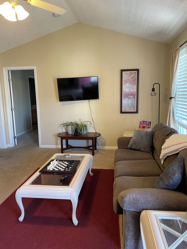 Smart TV, fireplace