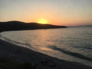 Beach nearby, sun-loungers