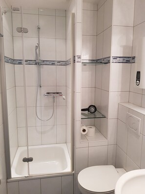 Shower, hair dryer