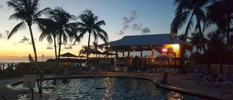 Outdoor pool, a heated pool