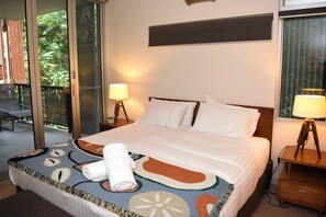 2 bedrooms, in-room safe, iron/ironing board, WiFi