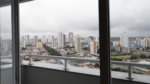 A cityscape view from a high-rise building with a balcony. - #1 Sophisticated Studio on Boaventura Da Silva (Fátima)