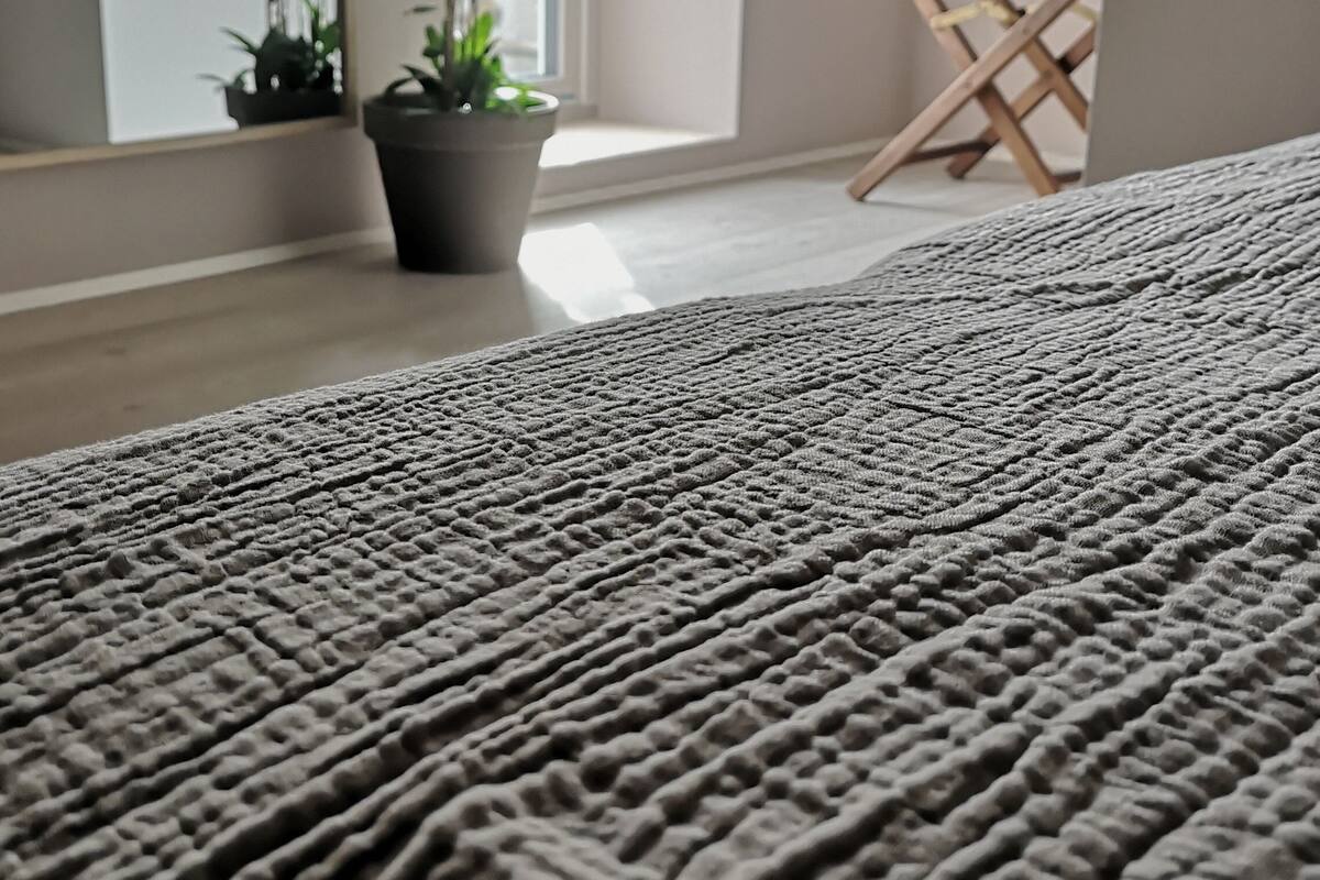 Individually decorated, individually furnished, desk, laptop workspace