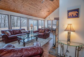 TV, fireplace, DVD player, music library - Spacious and relaxing mountain chalet, perfect location! Many renovations! (Gatlinburg)