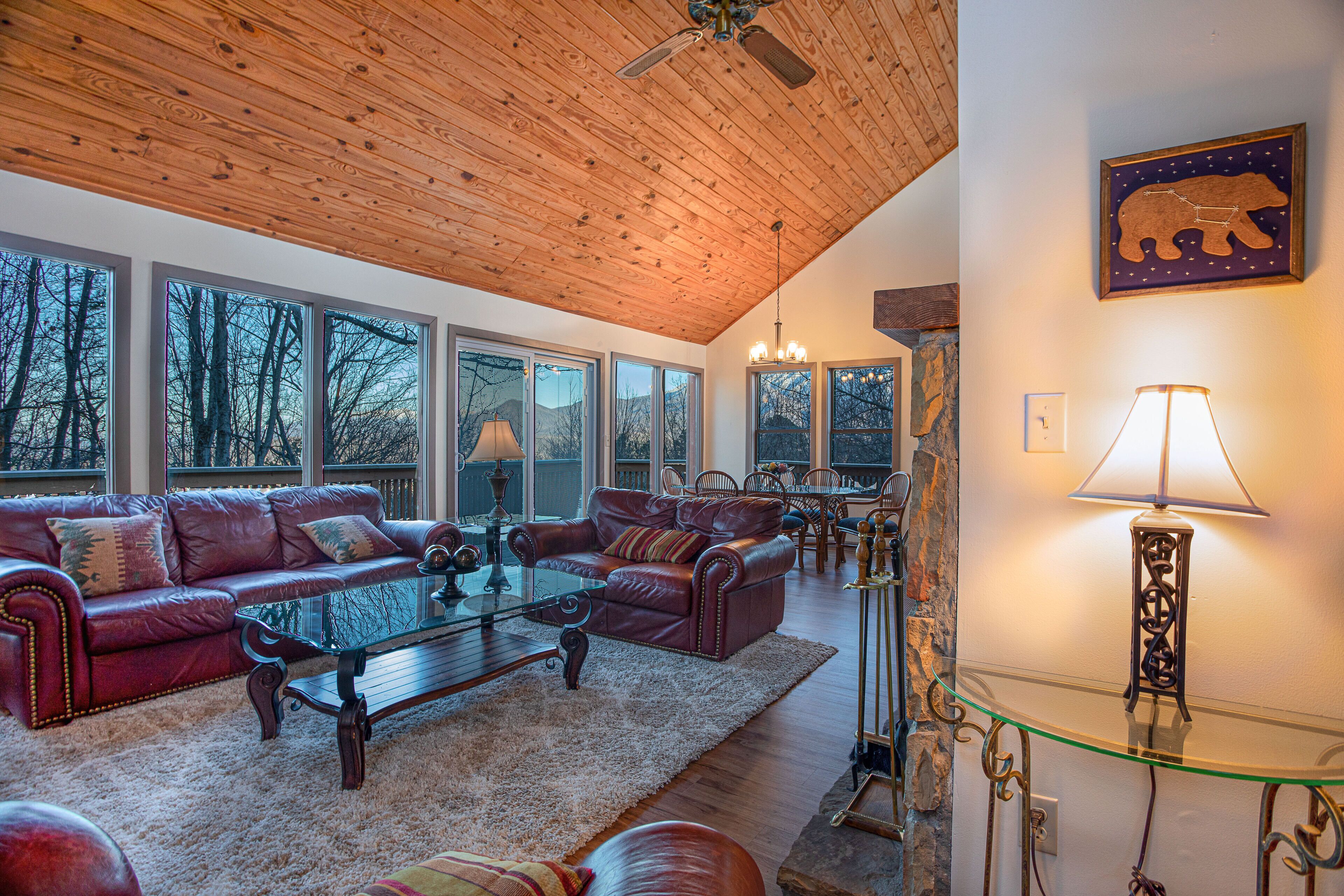 TV, fireplace, DVD player, music library
