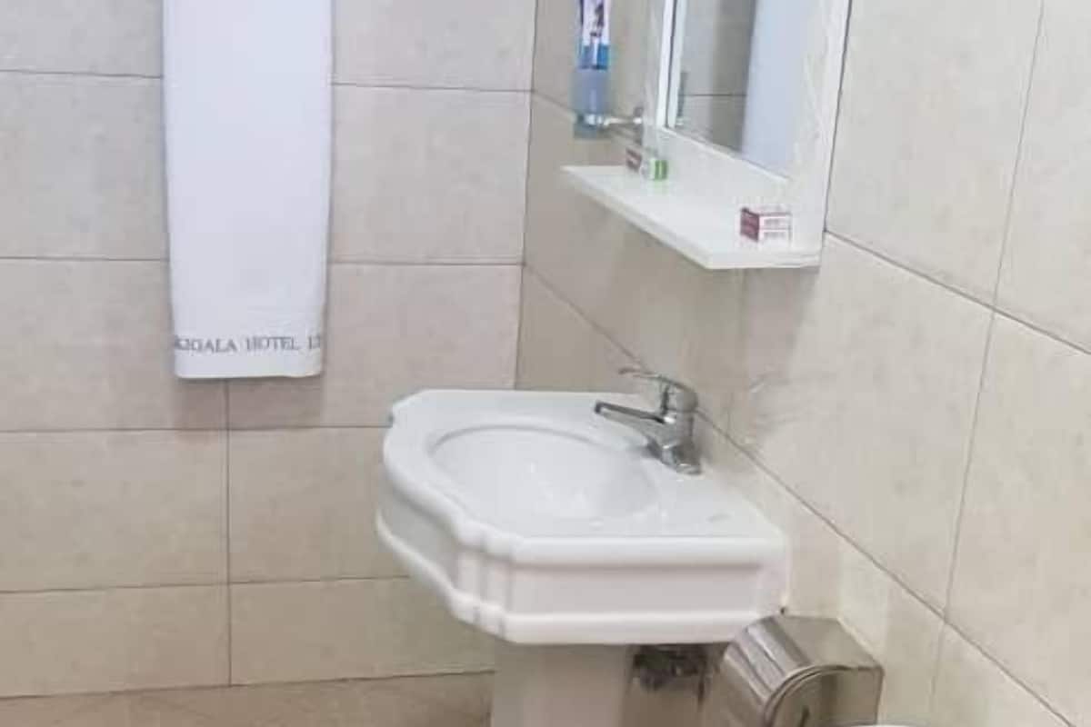 deluxe room, 1 king bed, non smoking, city view | bathroom | combined shower/bathtub, rainfall showerhead, free toiletries