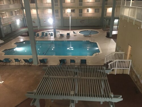 Indoor and outdoor heated pools, hot tub, sauna, steam room.