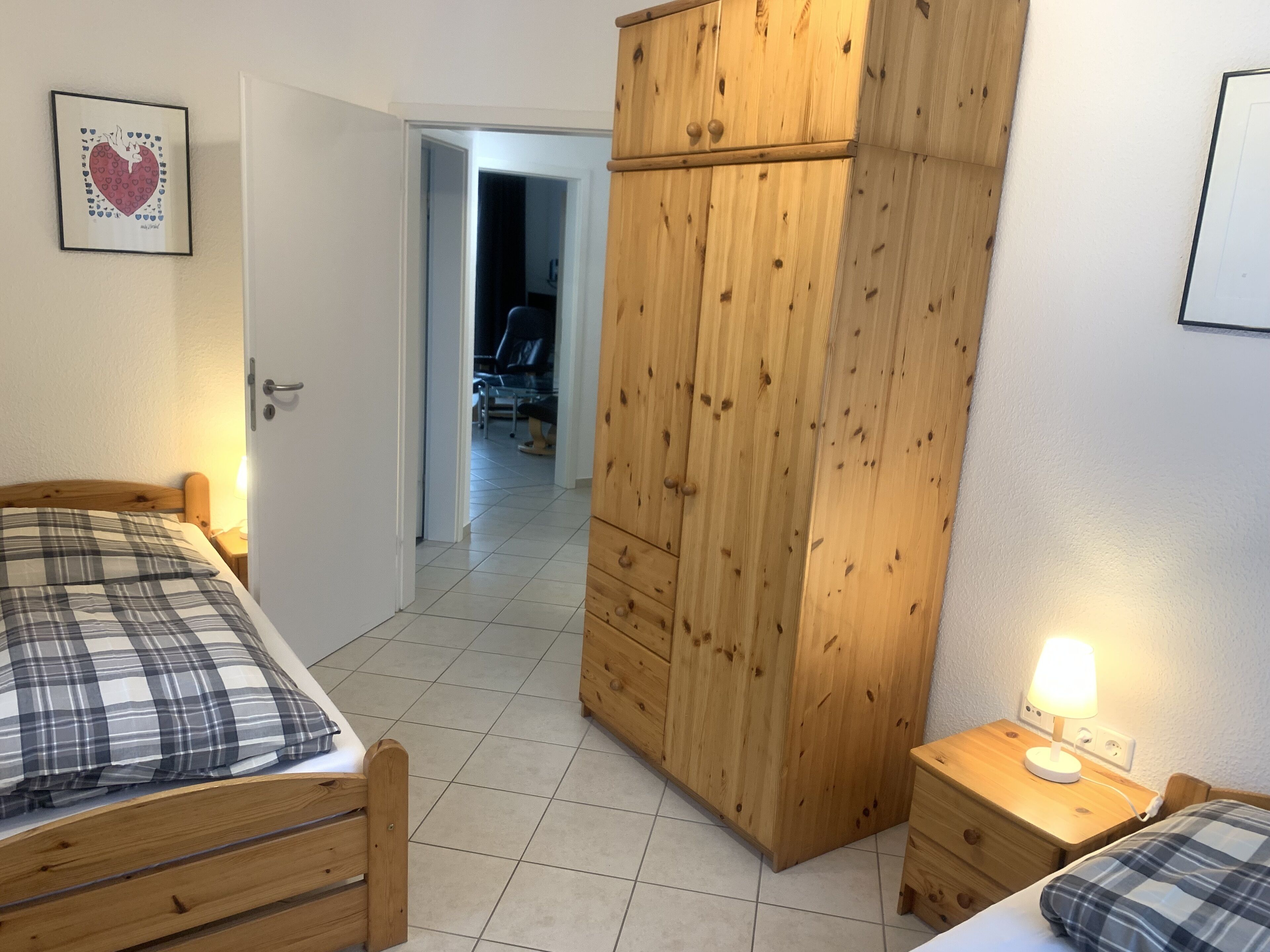 2 bedrooms, iron/ironing board, travel crib, WiFi