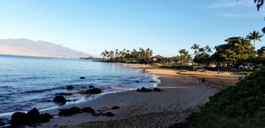 Playa en los alrededores, camastros y toallas de playa 