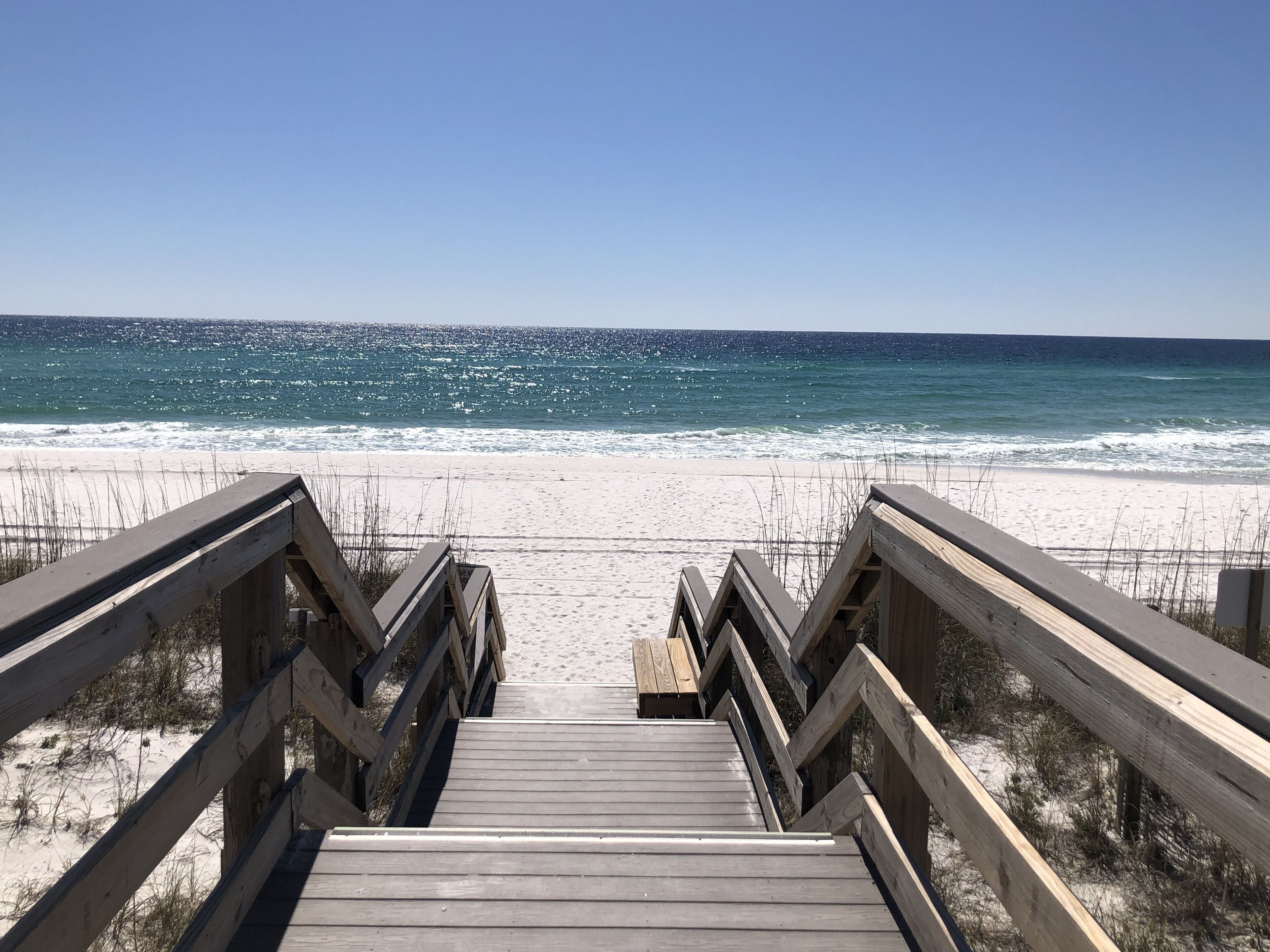 On the beach, sun-loungers, beach towels