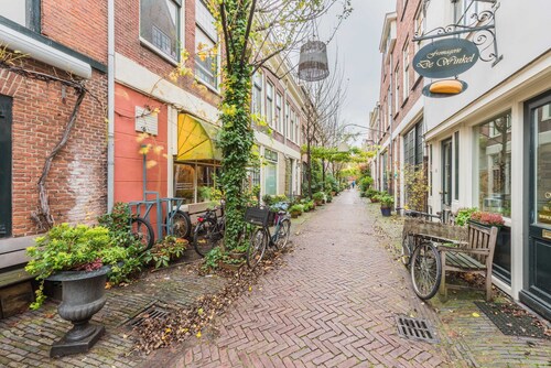 Double upper house in the old center (Vijfhoek) of Haarlem