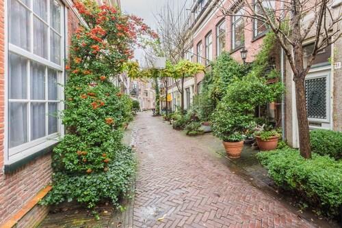Double upper house in the old center (Vijfhoek) of Haarlem