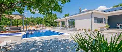 A heated pool