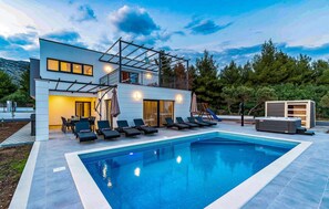 A heated pool