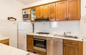 ثلاجة، موقد طهي مسطح، غسالة أطباق، ماكينة لصنع القهوة/الشاي