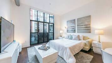 1 bedroom, iron/ironing board, travel crib, WiFi