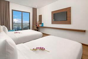 Premium bedding, down duvets, memory-foam beds, minibar