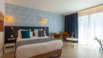 Premium bedding, minibar, in-room safe, desk