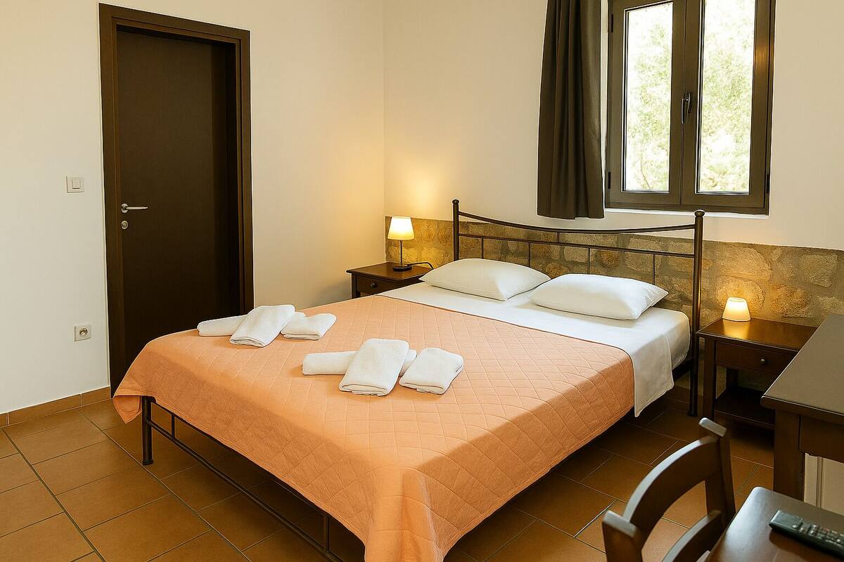 Individually decorated, individually furnished, desk, laptop workspace