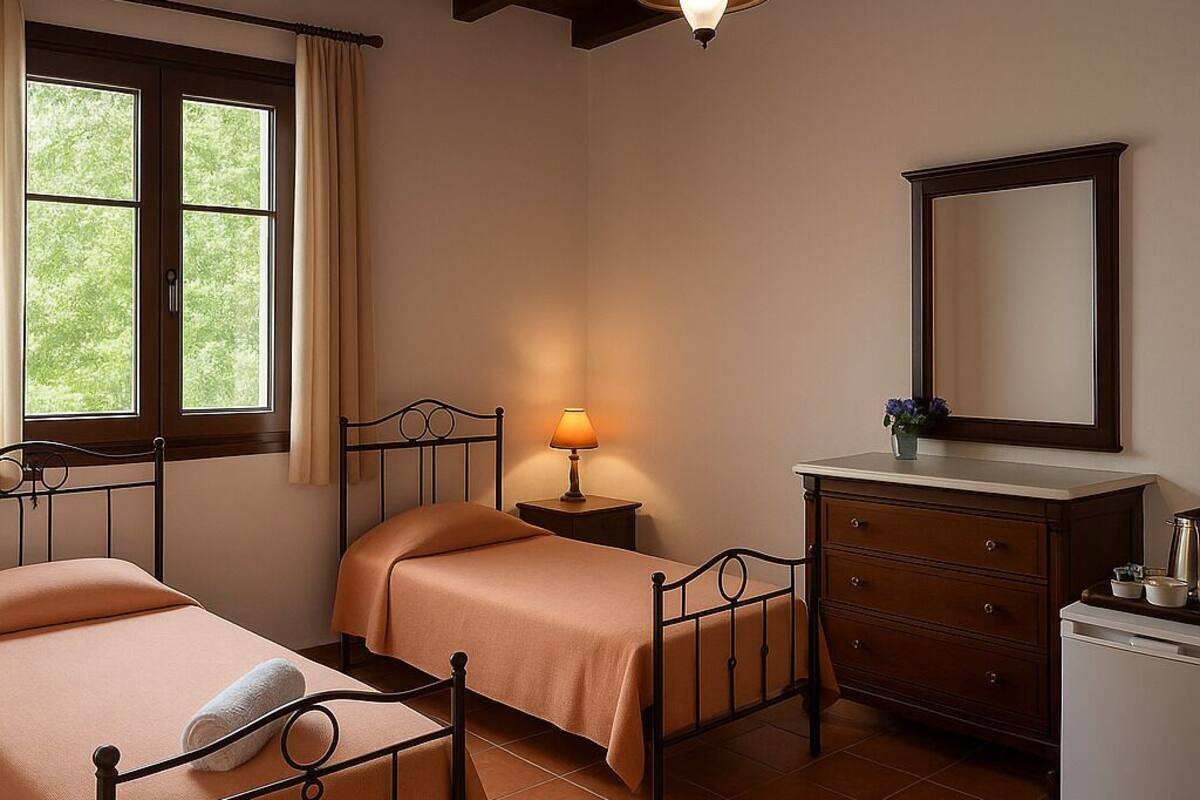 Individually decorated, individually furnished, desk, laptop workspace