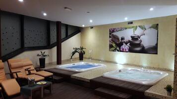 Sauna, hot tub, massages
