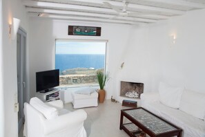 Villa, 3 Bedrooms | Living area | Flat-screen TV - Villa Aurora III byThe Pearls Collection (Mykonos)