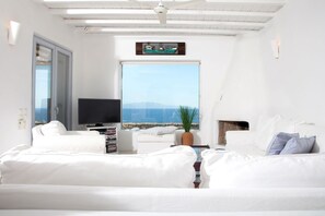 Villa, 3 Bedrooms | Living area | Flat-screen TV - Villa Aurora III byThe Pearls Collection (Mykonos)