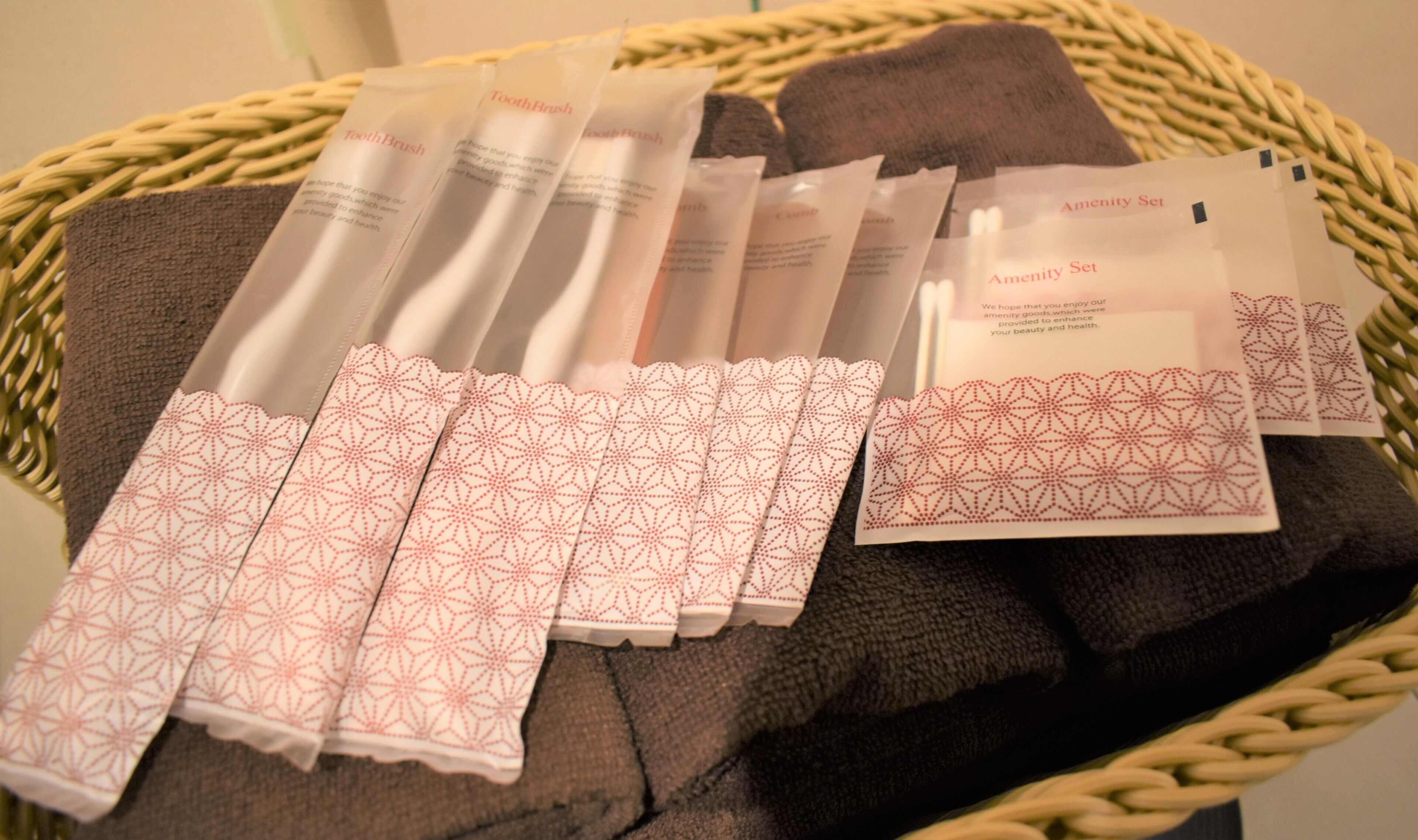 Combined shower/bathtub, free toiletries, hair dryer, slippers