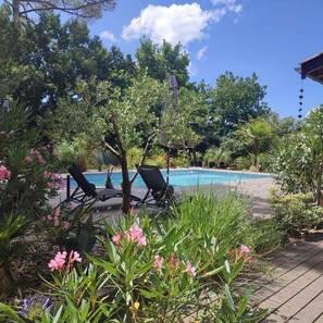 A heated pool