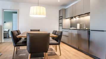 Apartment | Private kitchen | Full-sized fridge, oven, stovetop, dishwasher