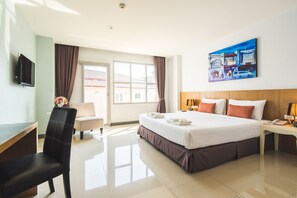 Deluxe-Doppelzimmer | Verdunkelungsvorhänge, kostenloses WLAN, Bettwäsche