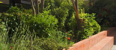 Tvåbäddsrum | Utsikt mot trädgården