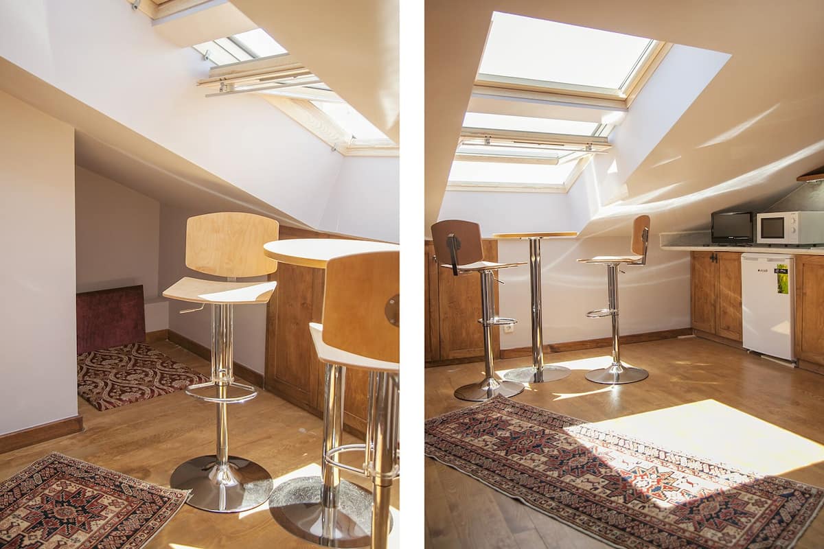 Studio, Partial Sea View | 1 bedroom, premium bedding, desk, laptop workspace