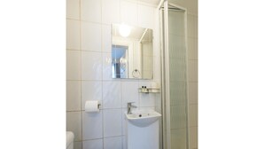 Studio (1 Bedroom) | Salle de bain | Douche, sèche-cheveux, serviettes fournies