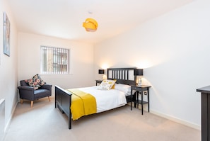 1 bedroom, iron/ironing board, bed sheets