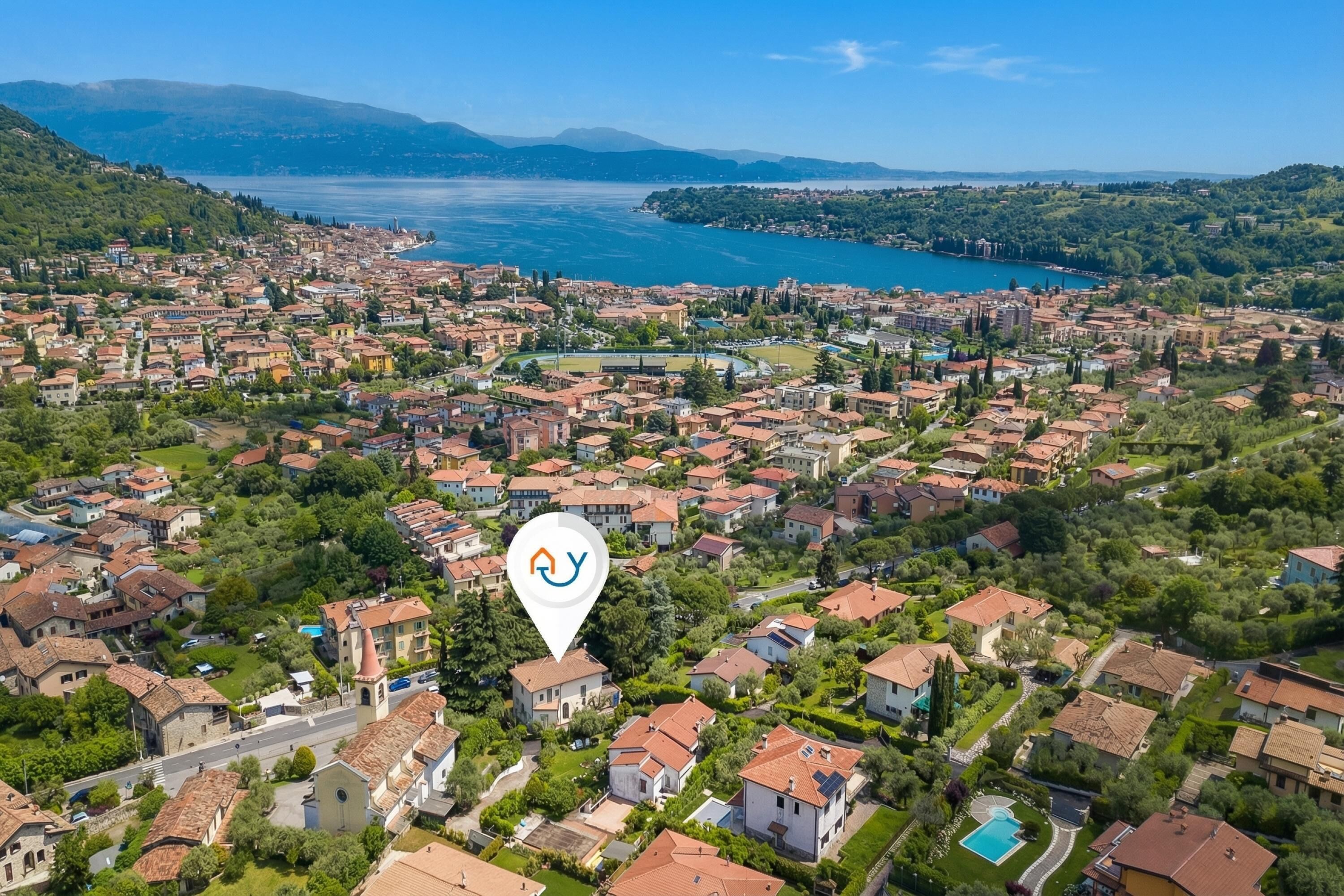 Family Villa, Multiple Bedrooms (Villa Alberti 900m from Garda lake) | Aerial view
