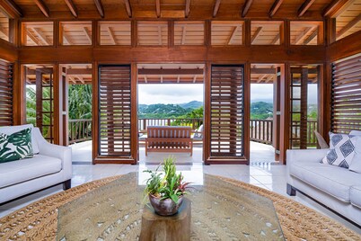 #1 in Grenada! PRIVATE 2-Acre Waterfront Retreat w/ Tennis Court, Housekeeping!