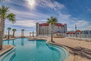 Outdoor pool, a heated pool