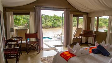 Tente Luxe | Literie de qualité supérieure, surmatelas, minibar