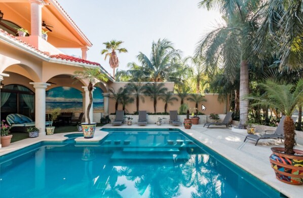 Outdoor pool, a heated pool