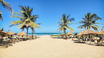 Private beach, free beach cabanas, sun-loungers, beach umbrellas