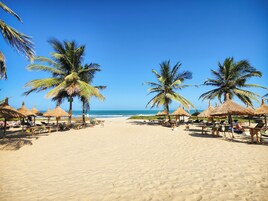 Private beach, free beach cabanas, sun loungers, beach umbrellas
