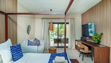 Premium Room, Pool View | Egyptian cotton sheets, premium bedding, minibar, in-room safe